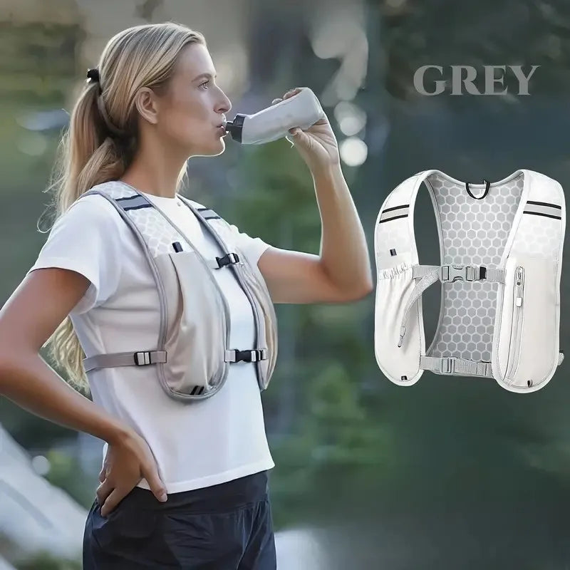 Biking Running Hydration Vest Reflective Chest Pack Phone