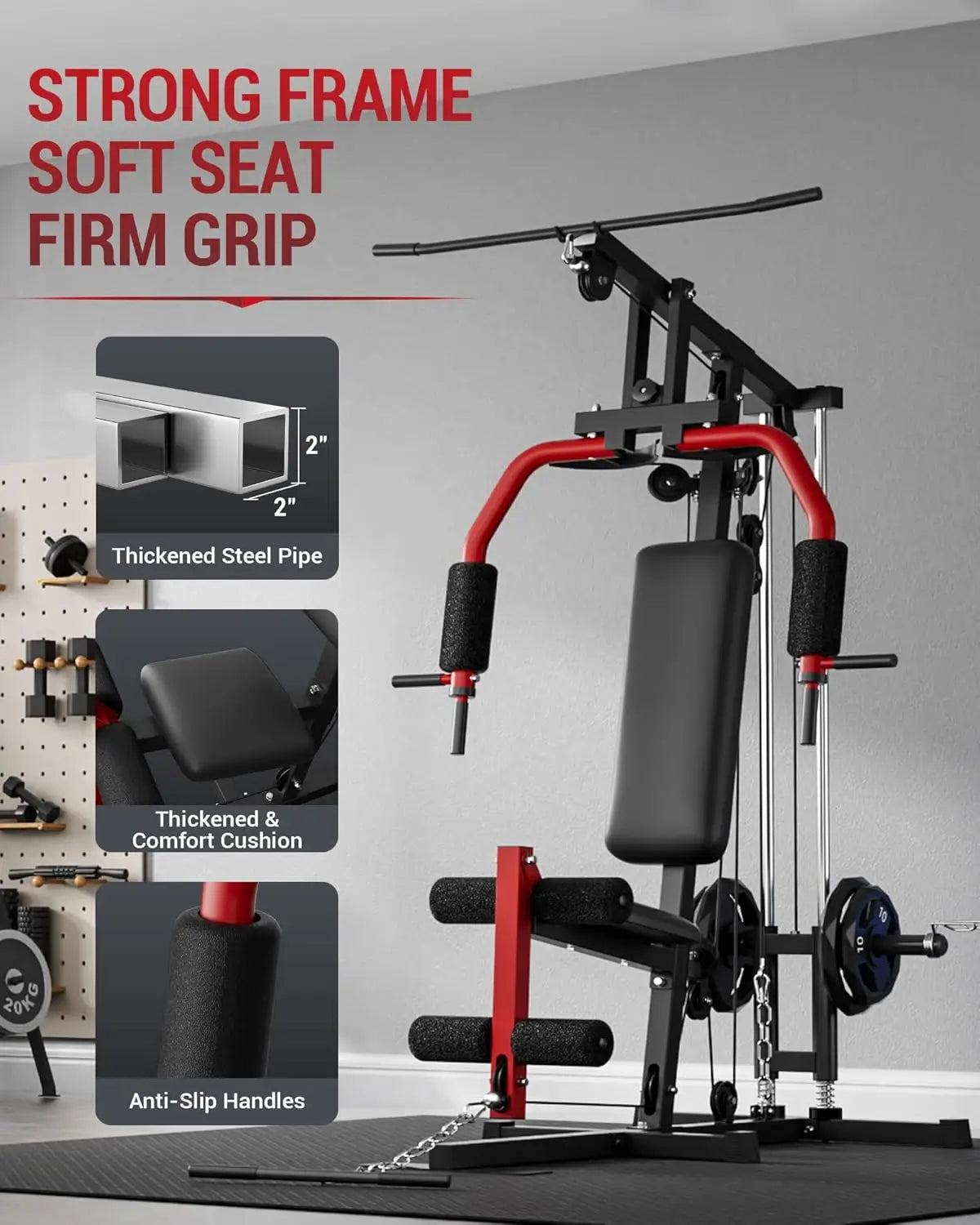 HiMISS Full Body Workout Gym Machine With Pulley System