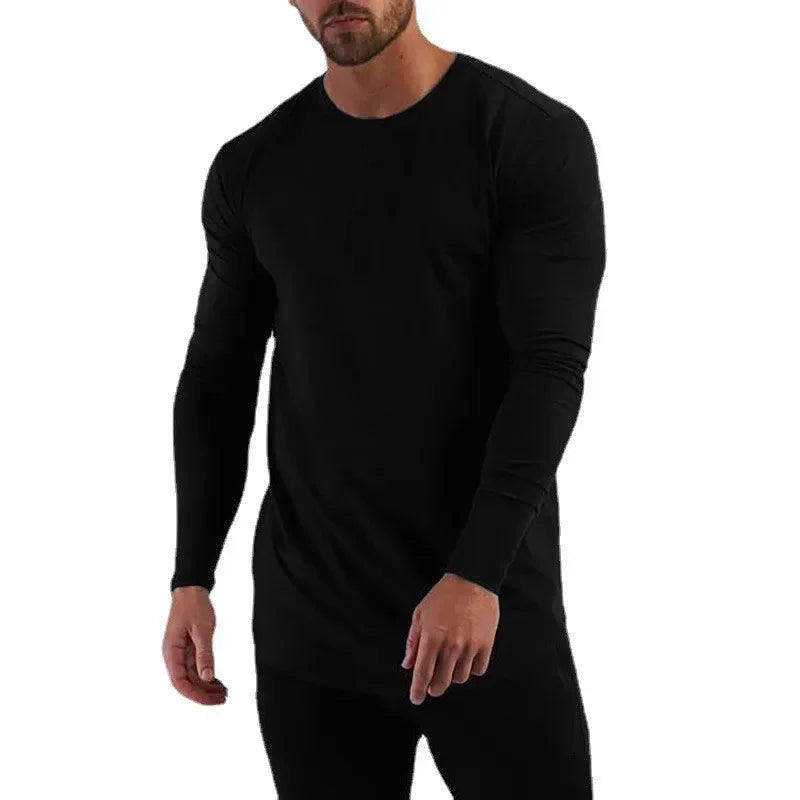 Cotton Breathable Long Sleeve Gym Shirt For Workout