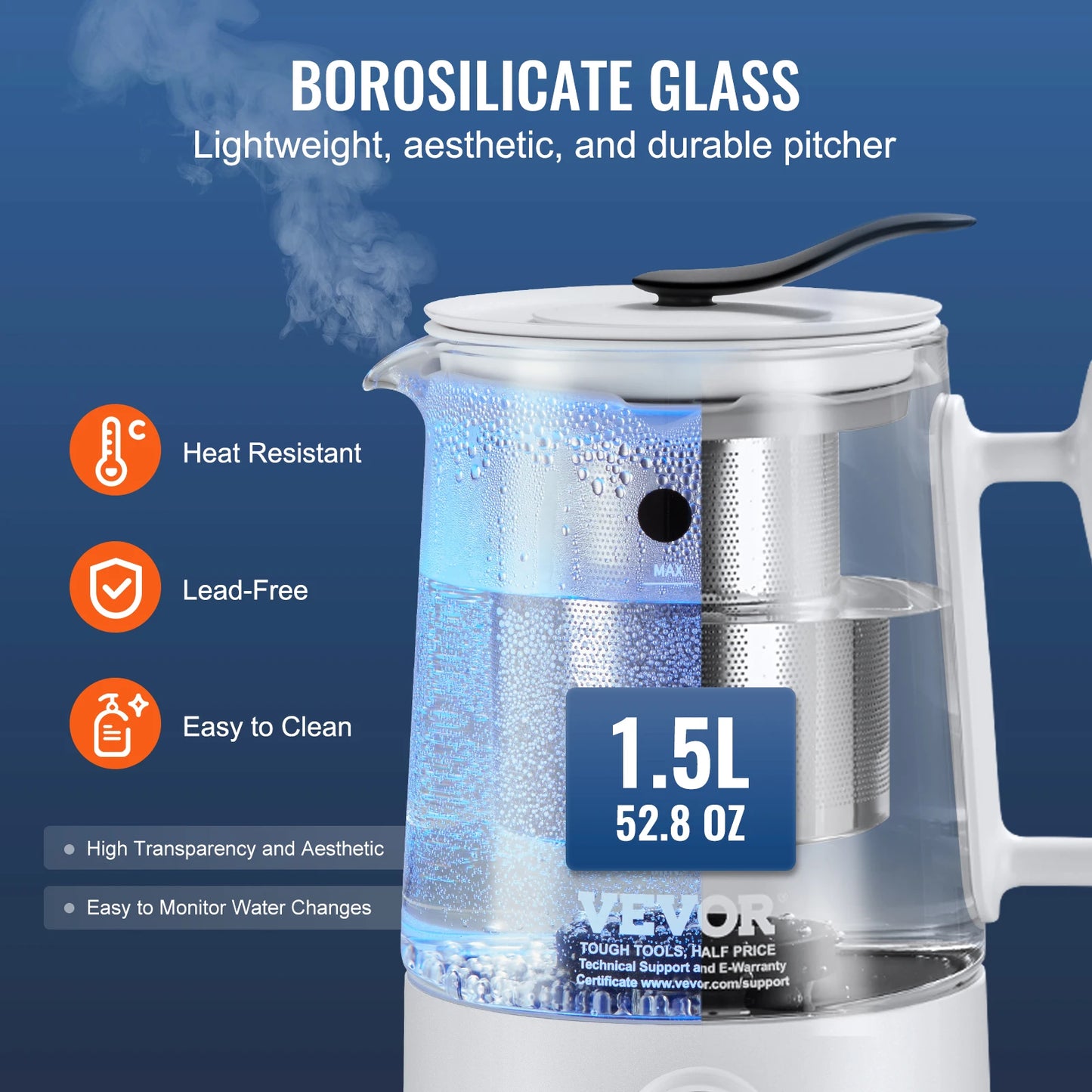 VEVOR Hydrogen Water Pitcher Ionizer Generator Technology