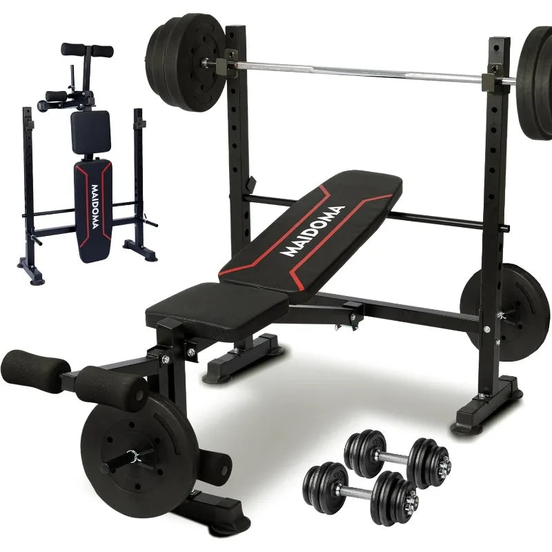 YTYINH Adjustable Weight Bench With Leg Extension Rack