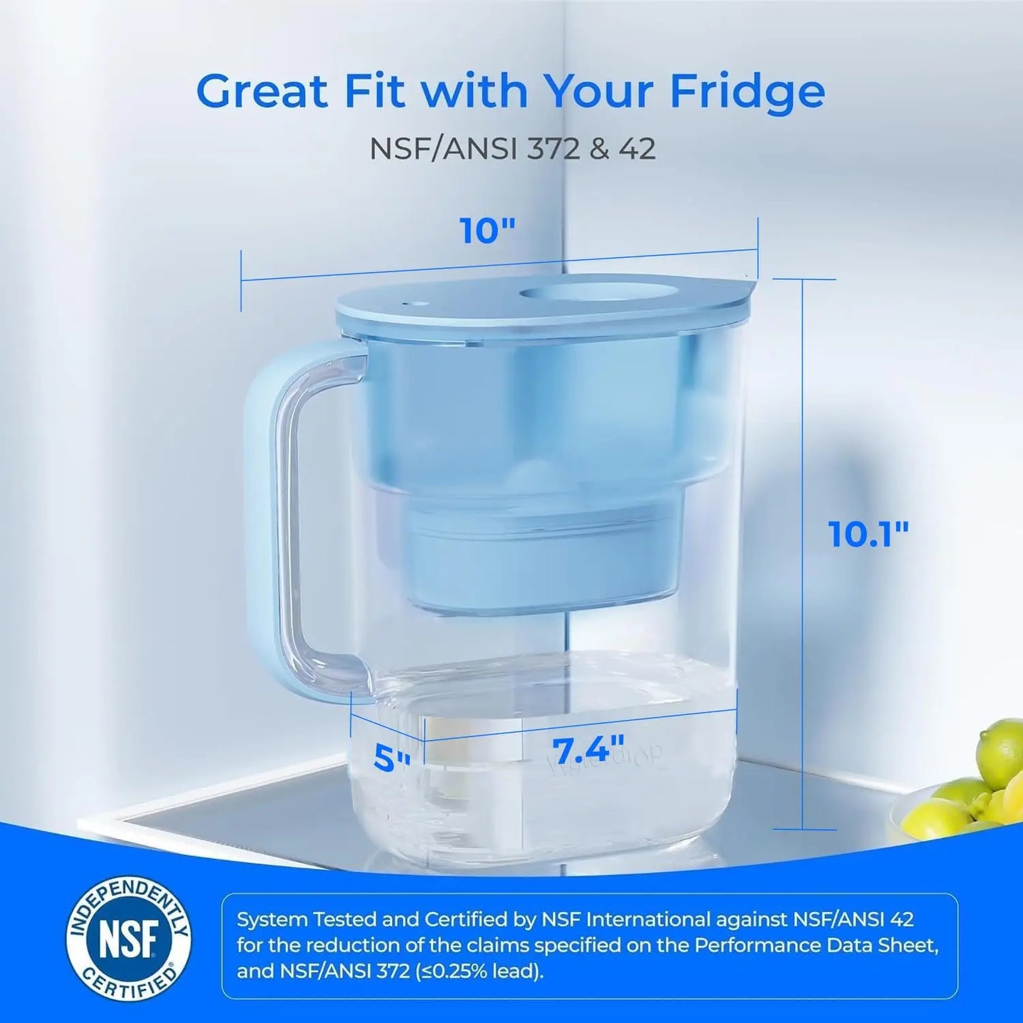 Waterdrop Water Filter Pitcher NSF Certified Long Life