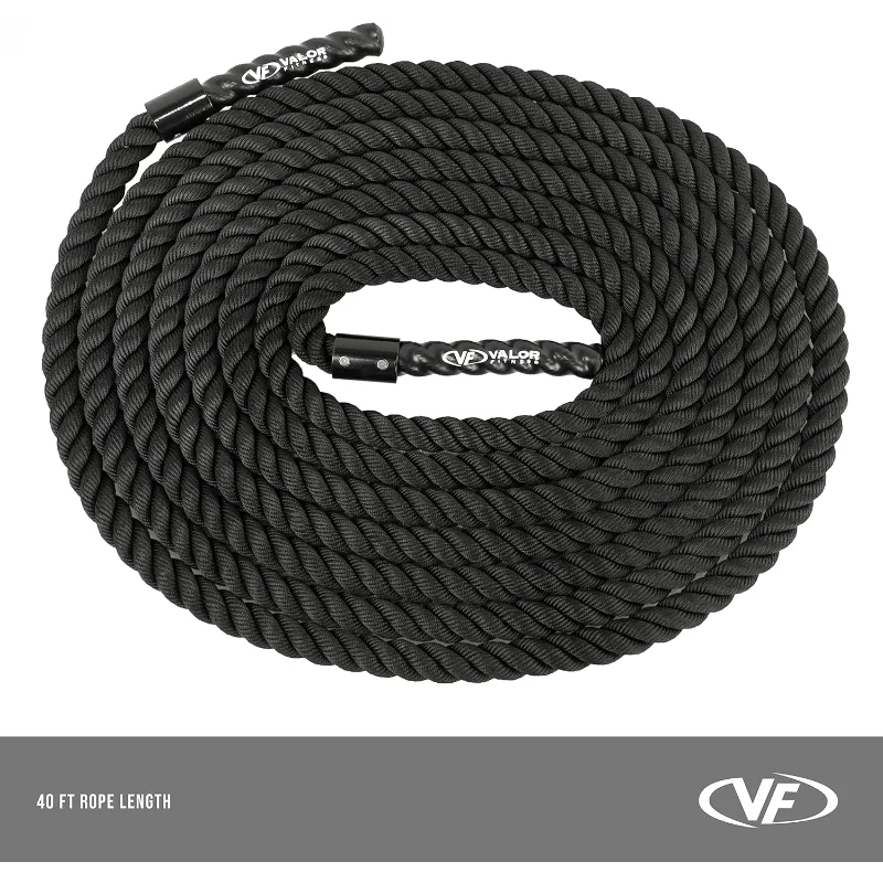 Valor Fitness Braided Nylon Battle Rope With Protective Sleeve