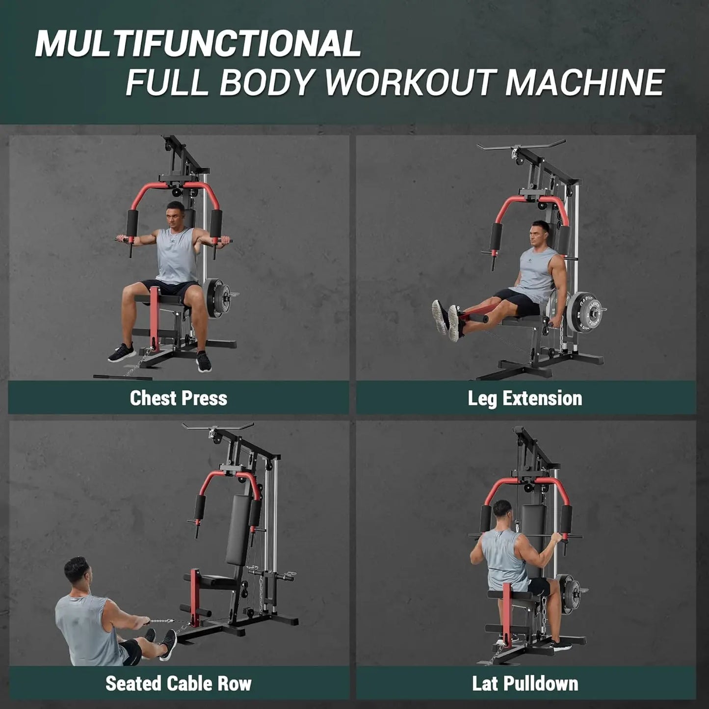 HiMISS Full Body Workout Gym Machine With Pulley System