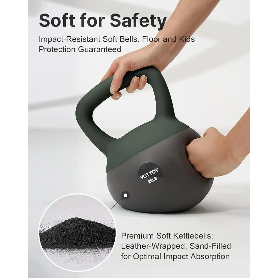 LISM Soft Kettlebell Set For Strength Training Home Workouts