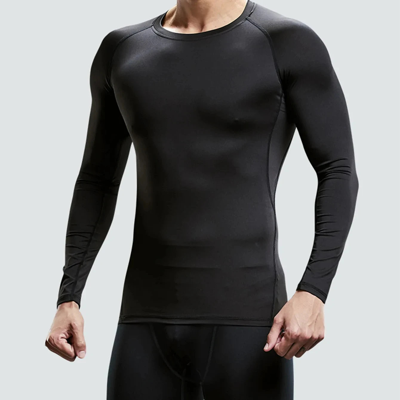 Fitness Clothes Tights Men's Quick Drying Long Sleeved Sports Underwear Suit Football Training Basketball Base Ski Four Seasons