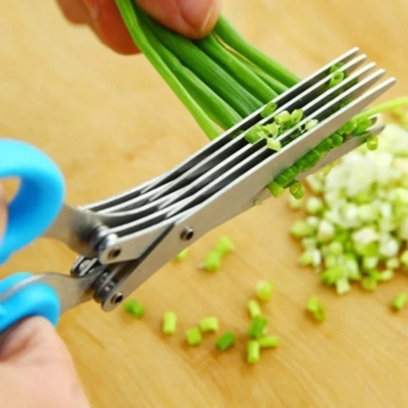 Multi Layer Kitchen Scissors Stainless Steel Vegetable Cutter