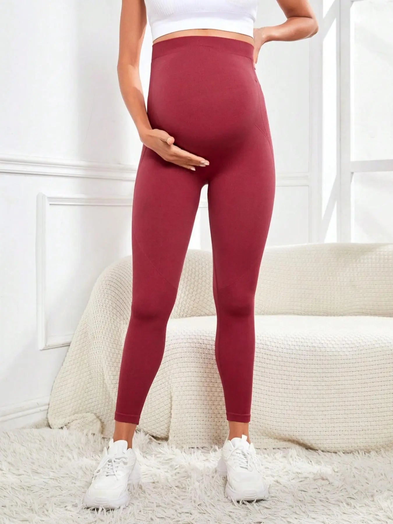 High Waist Maternity Leggings for Pregnancy Support