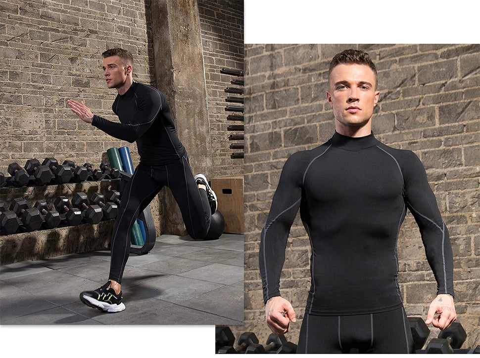 Mens Quick Dry Running Long Sleeve T Shirt For Gymwear