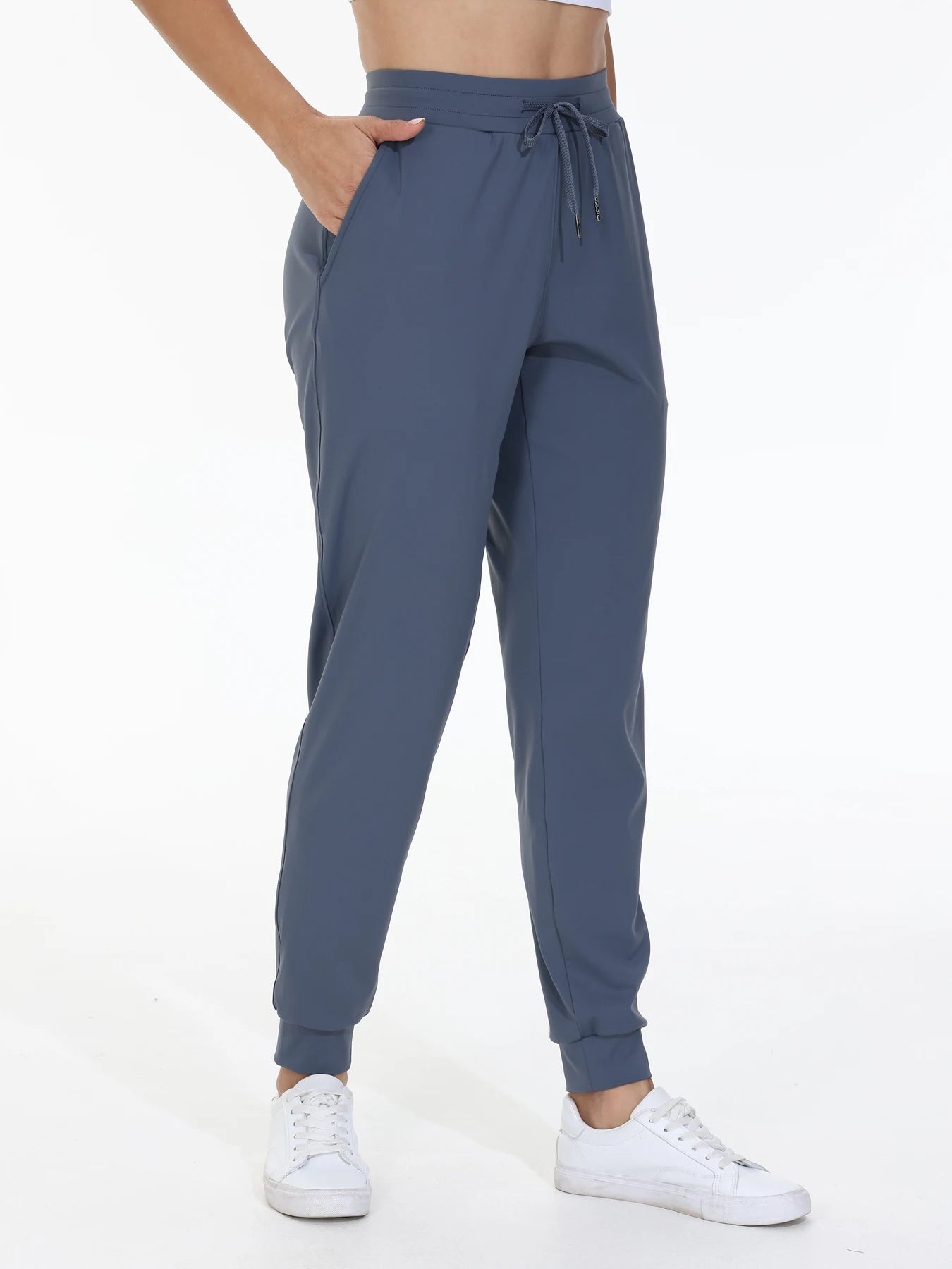 Fujian Womens Fitness Jogging Pants High Belt Drawstring