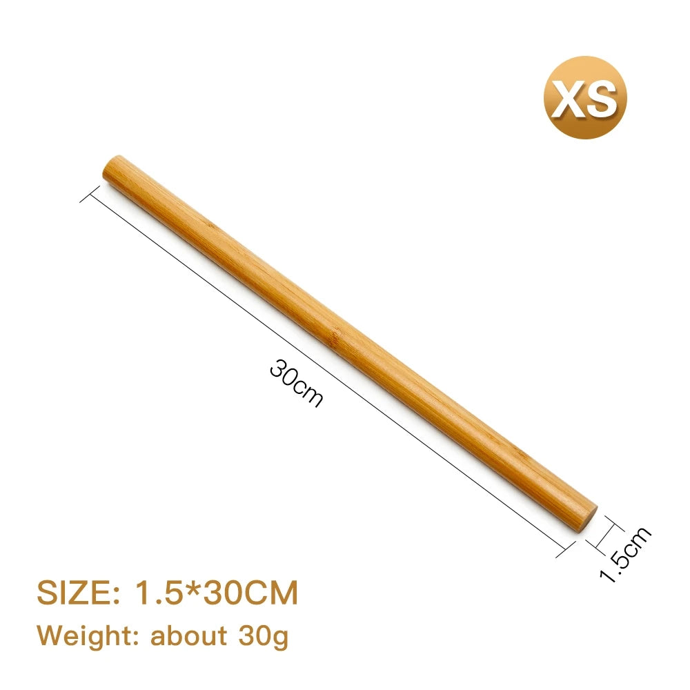 MOKARLE Natural Bamboo Massage Stick Wood Therapy Gua Sha Massager