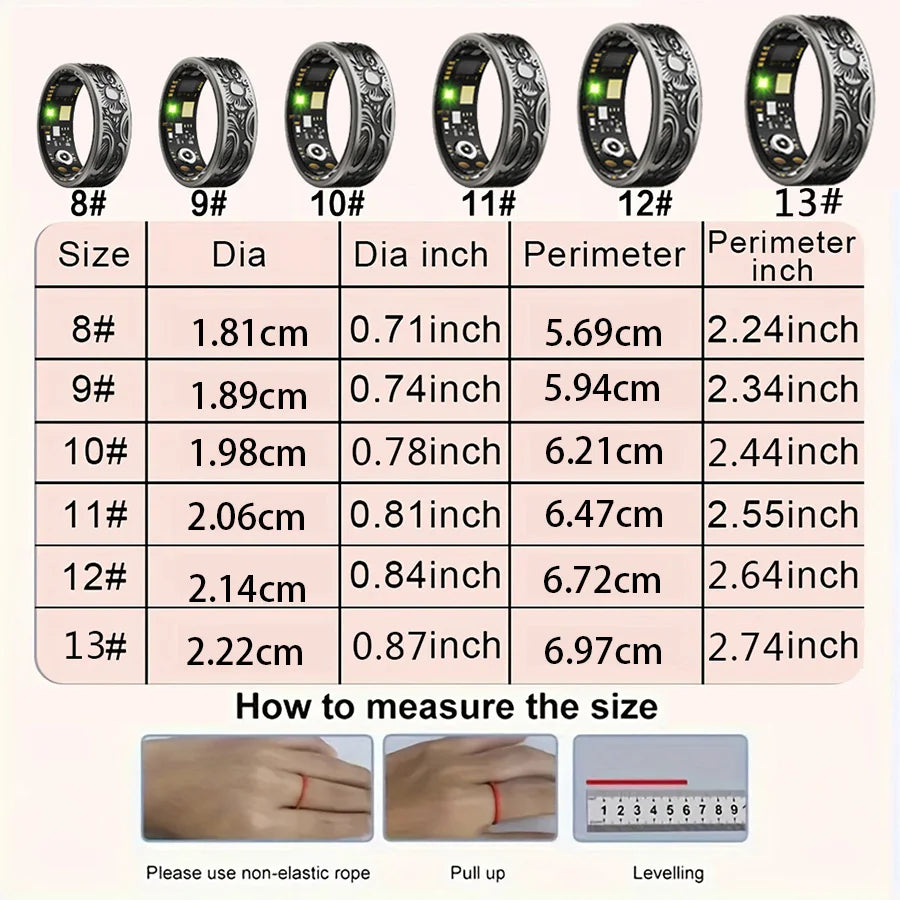 Smart Ring Fitness Tracker Sleep Monitor Waterproof