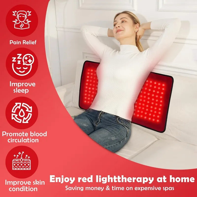 Hignconcerned Red And Blue Light Therapy Pad 210 LEDs