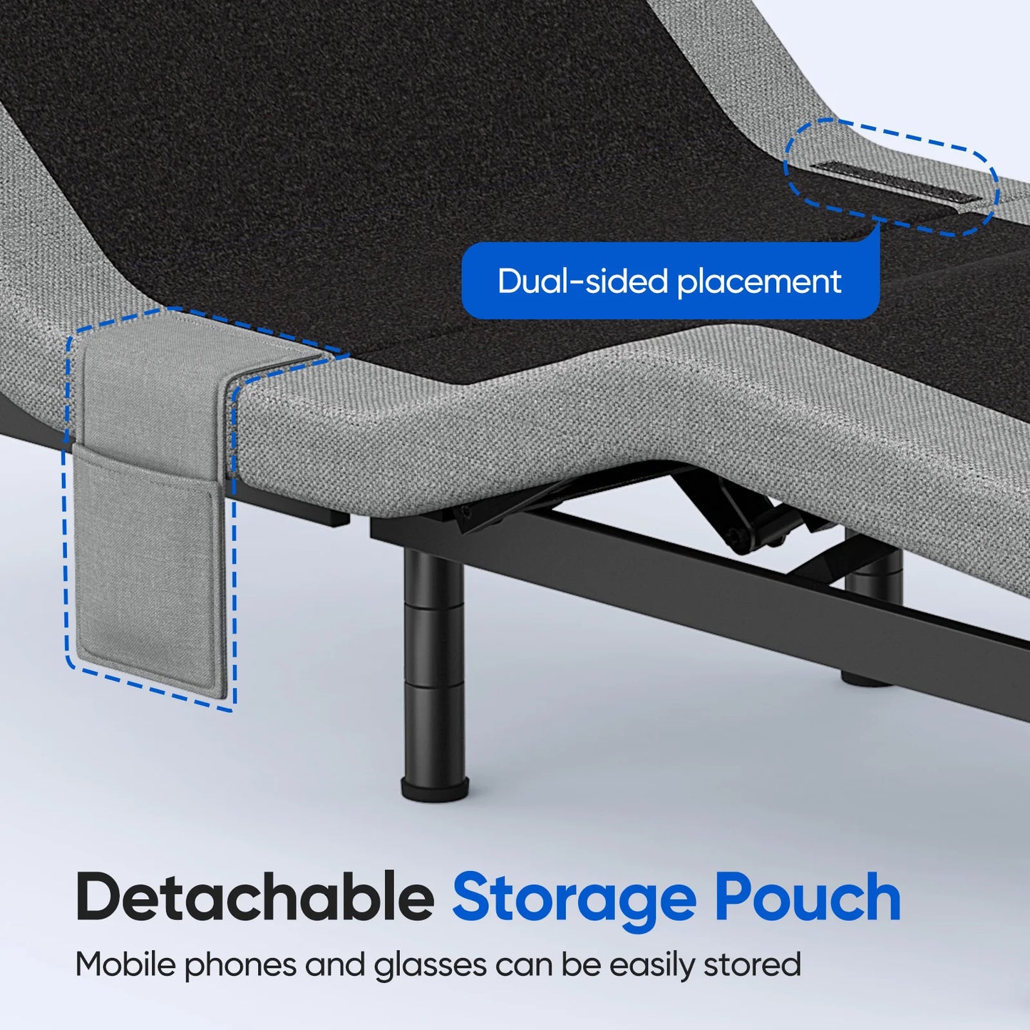 Furgle Adjustable Bed Base with Massage and Wireless Remote