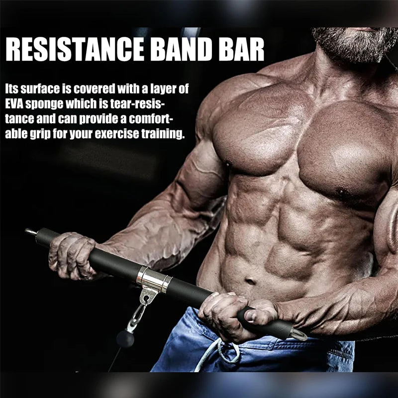 LAT Pulldown Attachments Straight Bar For Strength Training