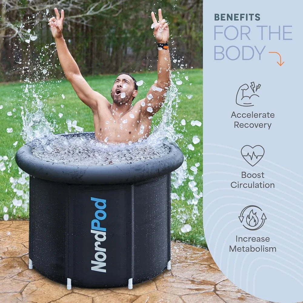 XMSJH Portable Cold Plunge Tub With Insulated Lid And Bag
