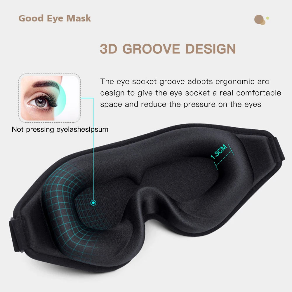 MERALLE 3D Sleep Mask Light Blocking Blindfold for Sleep