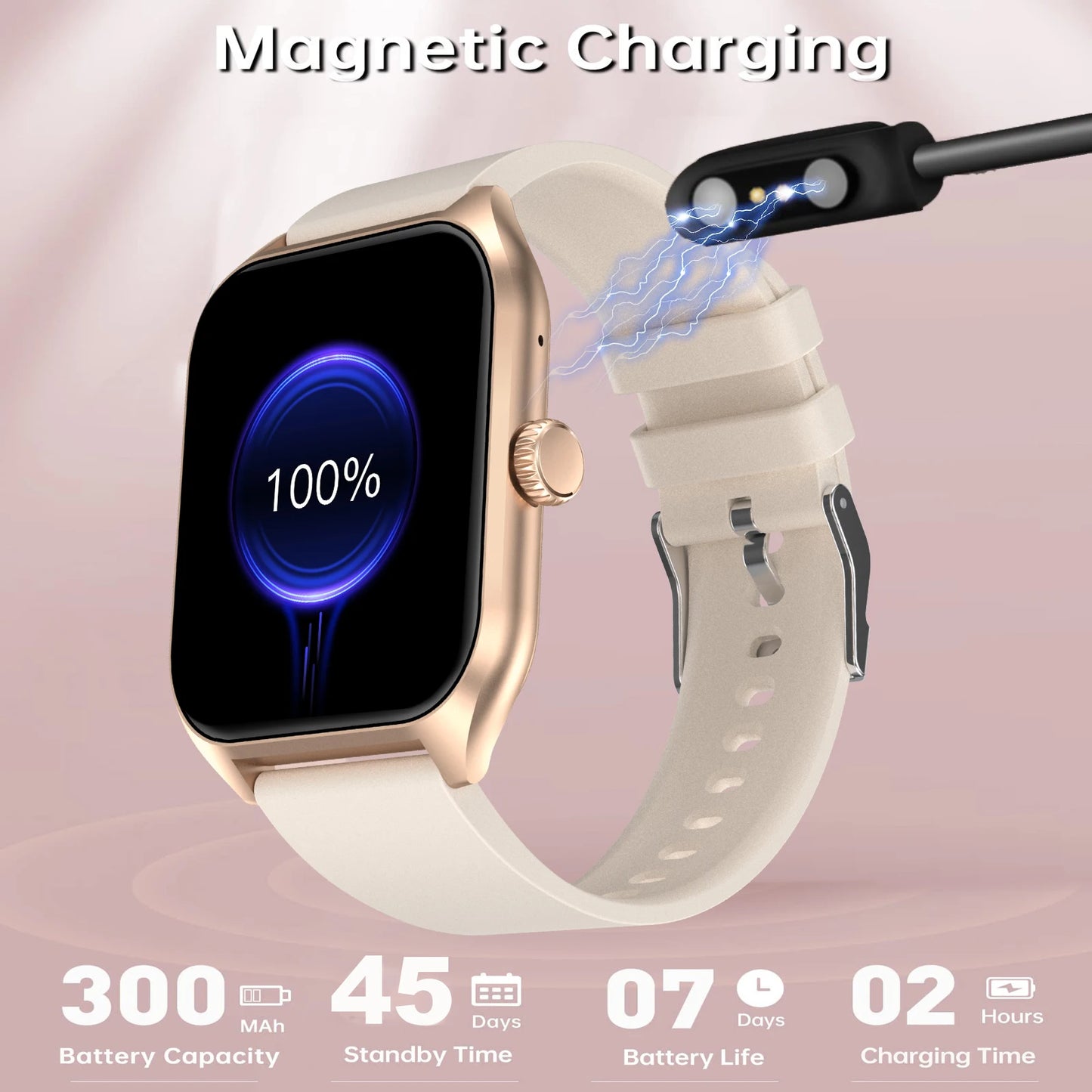 AI Voice Assistant Smart Watch for Men and Women with 1.96 Inch HD Screen Activity Tracker and 100 Plus Sports Sleep Heart Rate Monitor