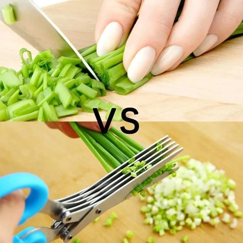 Multi Layer Kitchen Scissors Stainless Steel Vegetable Cutter