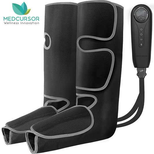 Medcursor Air Compression Leg Massager Calf Wraps for Blood Circulation and Relaxation Swelling Relief Physical Massage Boot