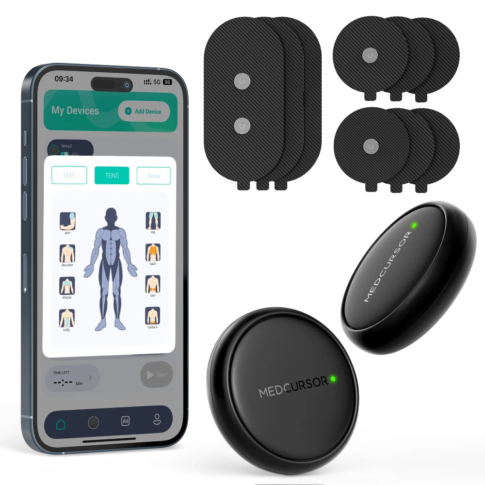 3-In-1 TENS EMS Unit Dual Channel Muscle Stimulator 25 Intensities 8 Areas