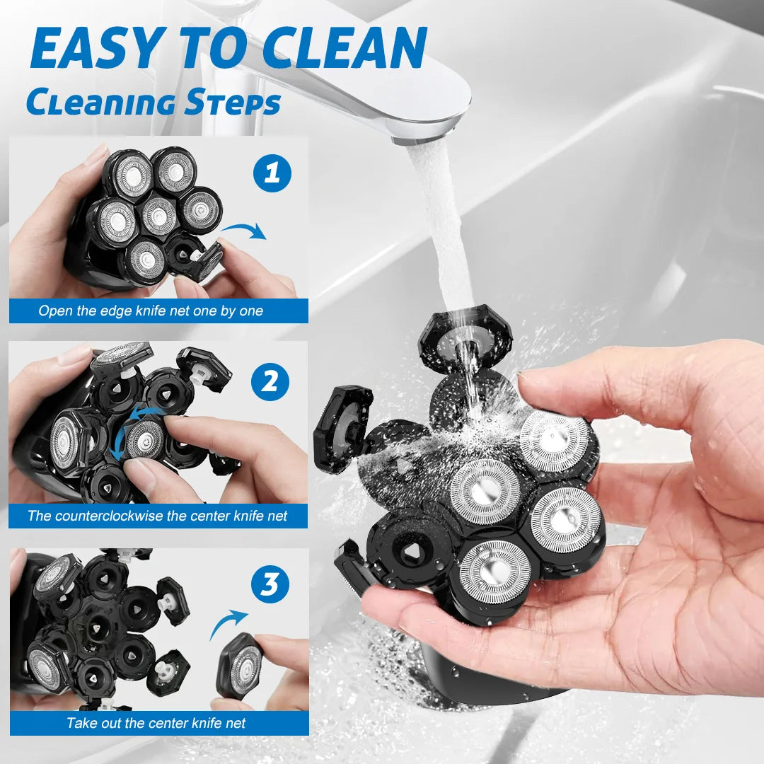 Sejoy Six In 1 Electric Shaver Kit For Men Grooming