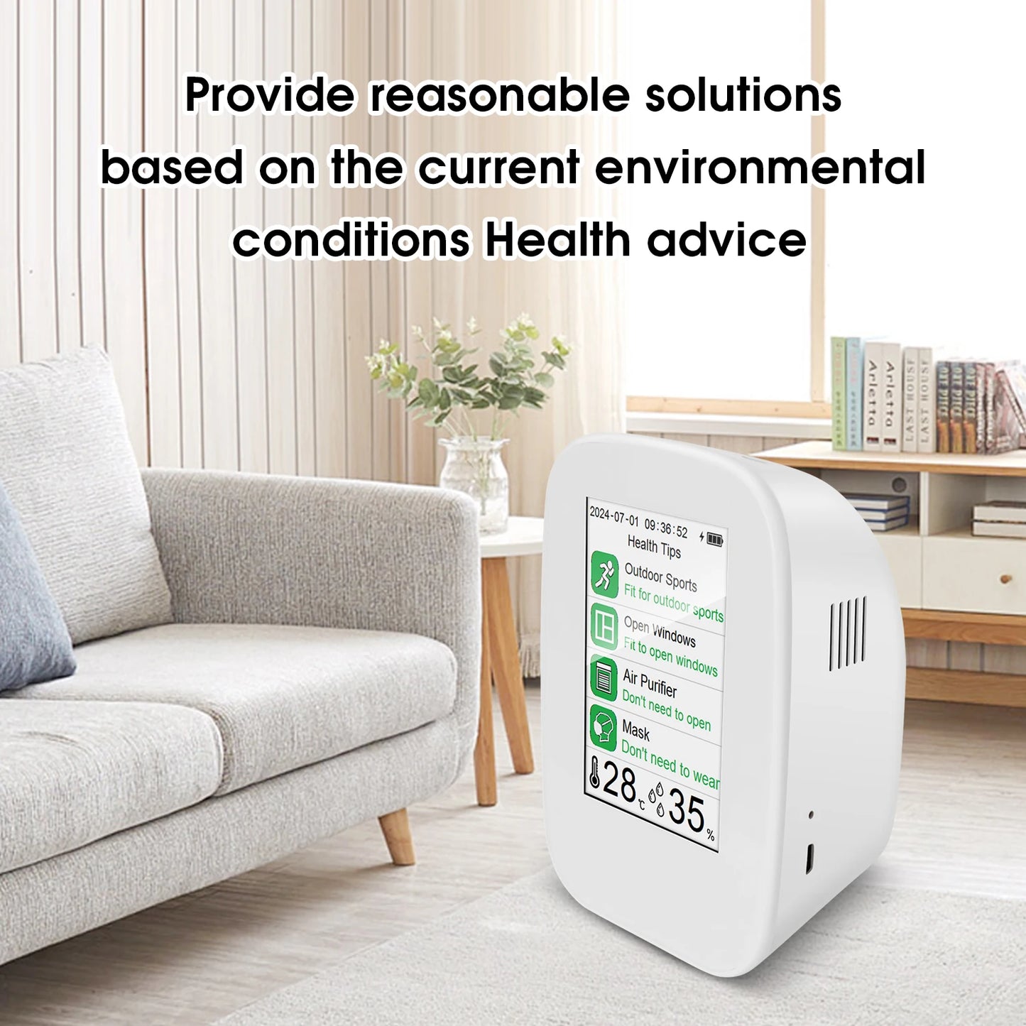 CAFU D9H Air Quality Detector CO2 PM25 TVOC Humidity