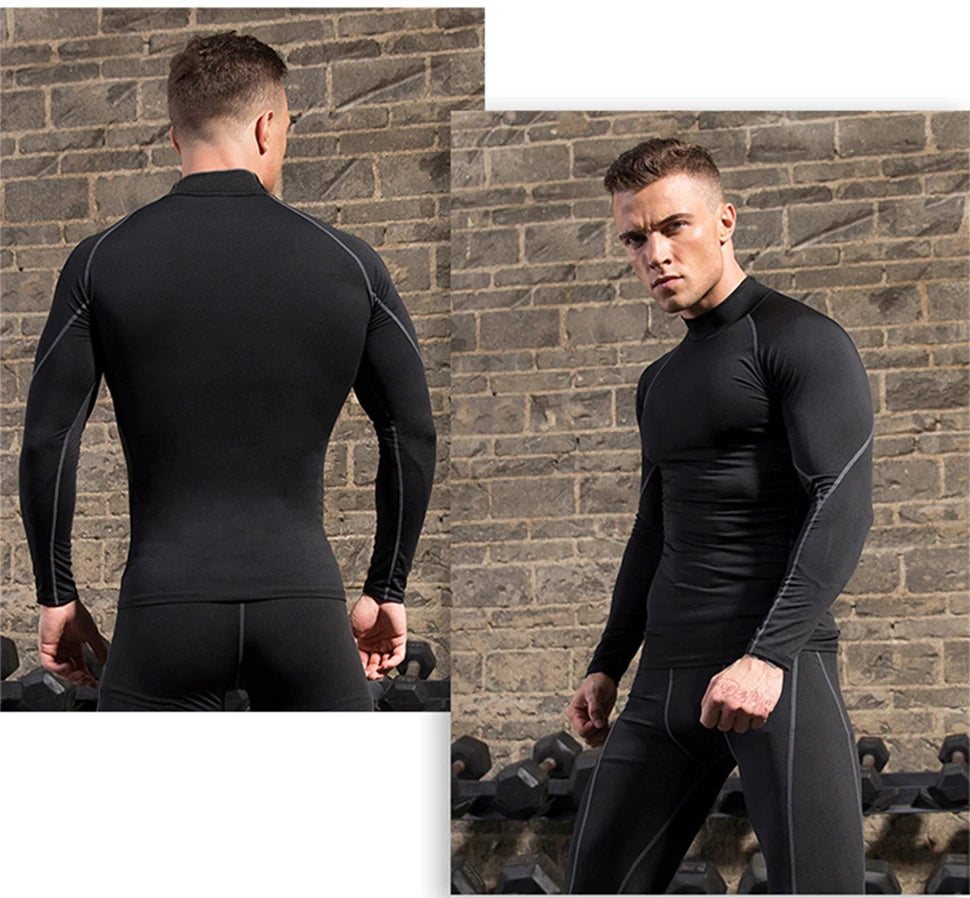 Mens Quick Dry Running Long Sleeve T Shirt For Gymwear