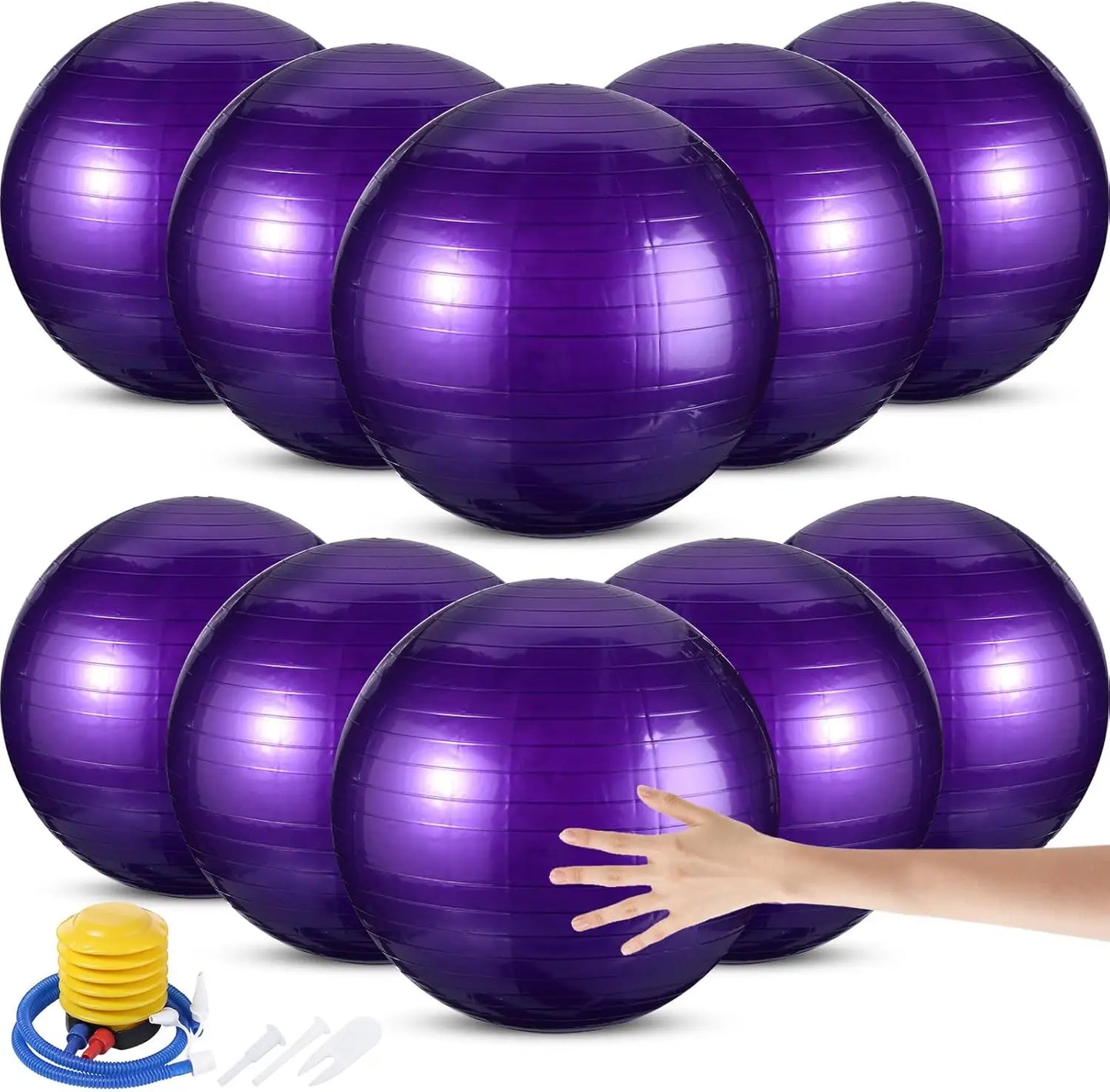10 Pcs Pilates Exercise Balls for Fitness and Training