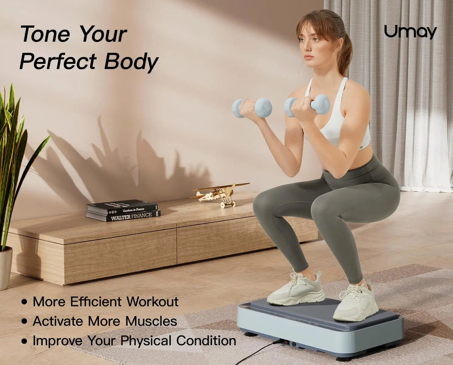UMAY Vibration Board Exercise Machine For Full Body Workout