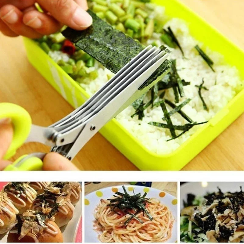 Multi Layer Kitchen Scissors Stainless Steel Vegetable Cutter