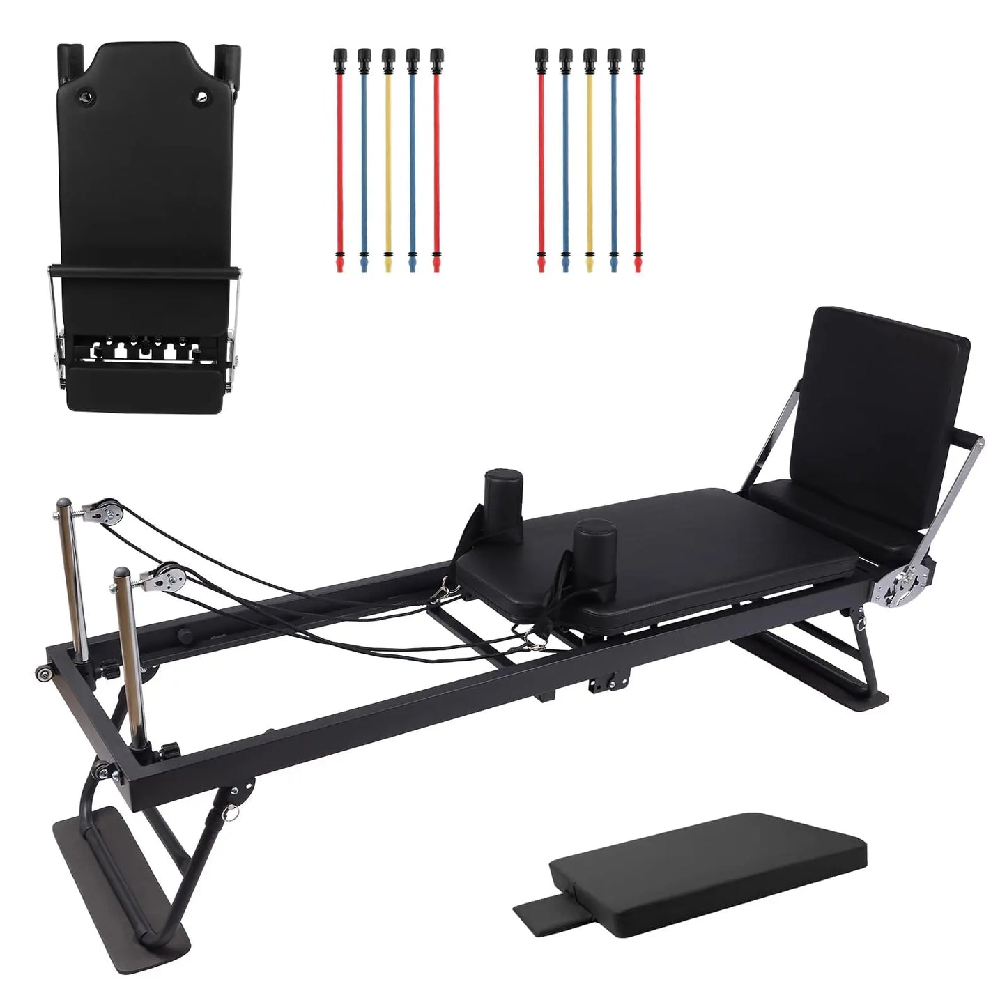 Foldable Pilates Reformer Machine for Home Use and Gym Workout for Beginners and Advanced Users Up to 250 Pounds