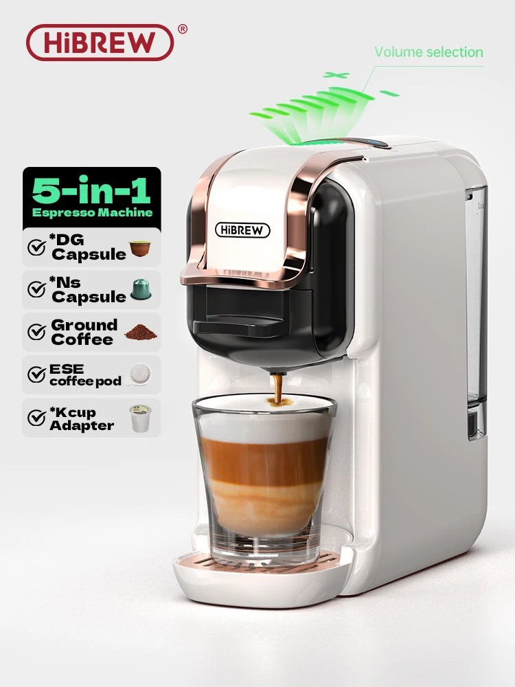 HiBREW 5 In 1 Capsule Coffee Machine Espresso Cappuccino