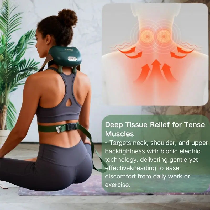Shoulder And Neck Massager With Heat And Kneading Therapy
