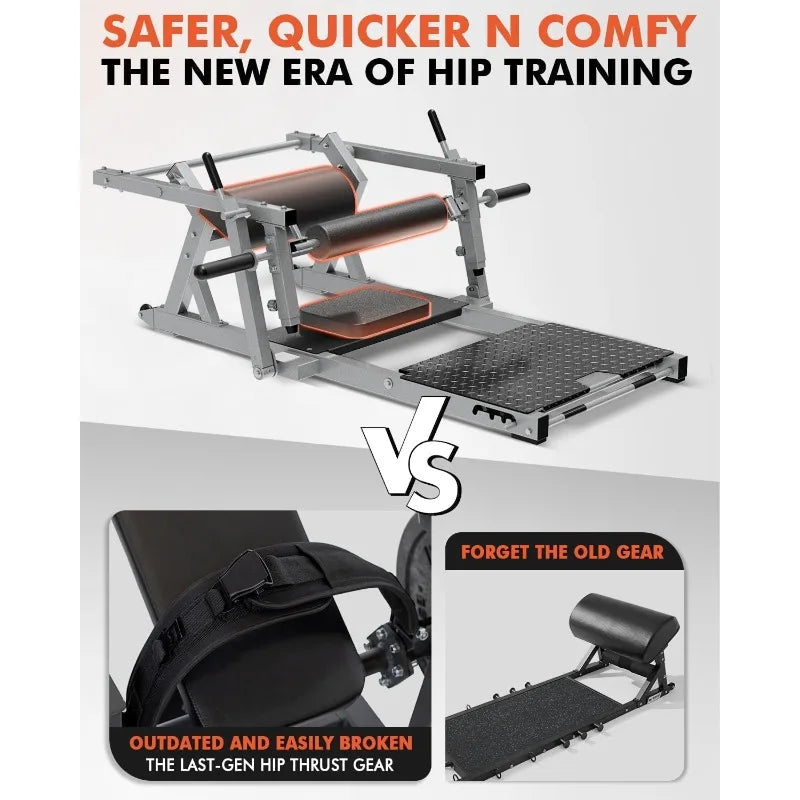 YTYINH Hip Thrust Machine 800LBS Plate Loaded Glute Bridge