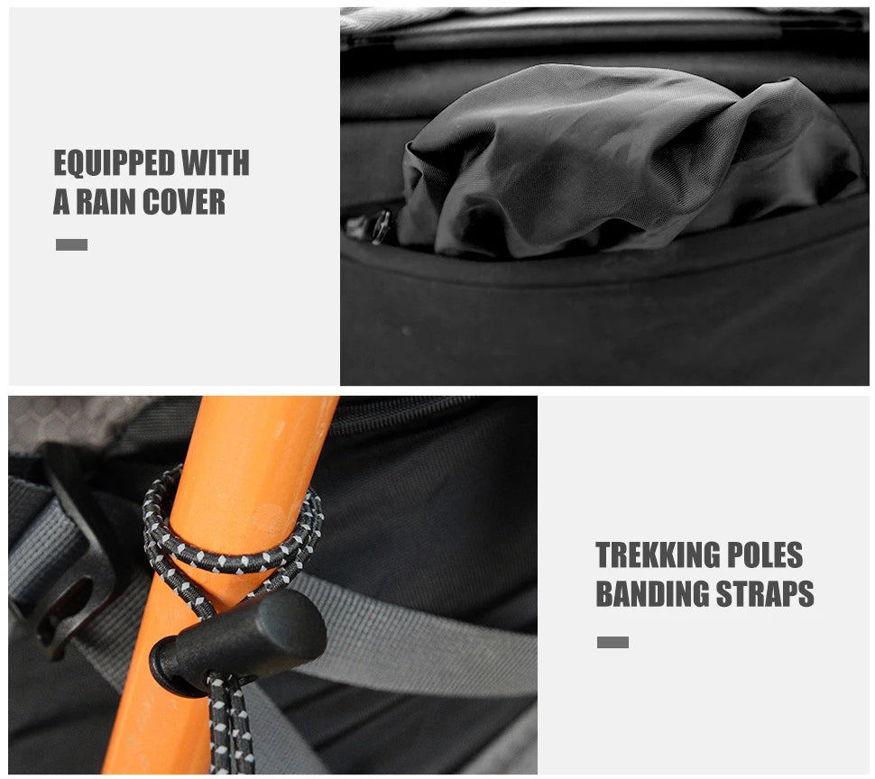 WESTTUNE Explorer Internal Frame Backpack Rain Cover Hiking