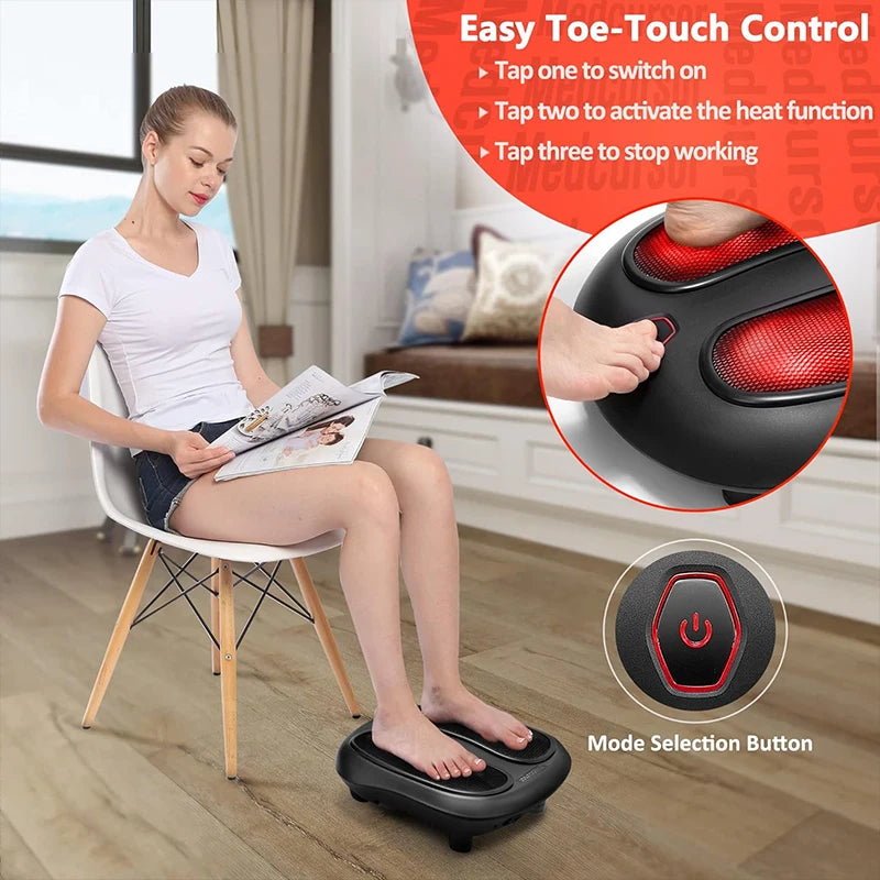 Nekteck Electric Foot Massager With Heat Compress Kneading Shiatsu