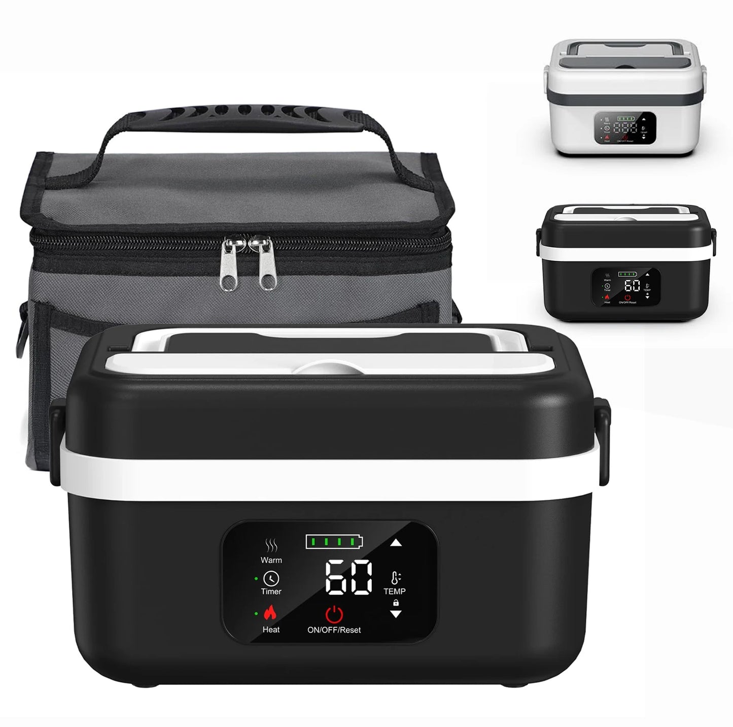 Wireless Insulated Lunch Box With 8000mAh Battery And 60W Heating