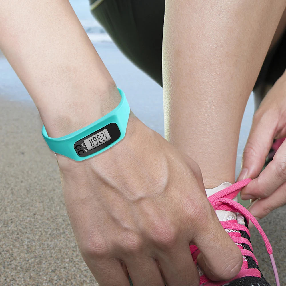 LED Pedometer Bracelet With 12 24H Time Display Multi Function