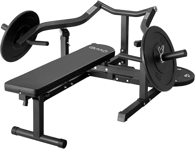 GMWD Chest Press Machine 1050LBS Bench Press Machine with Independent Converging Arms Adjustable Flat Incline Bench