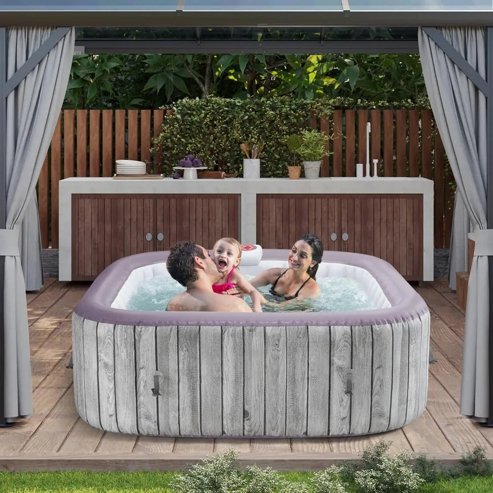 Inflatable Square Hot Tub Spa 4 To 6 Person Jets Spa