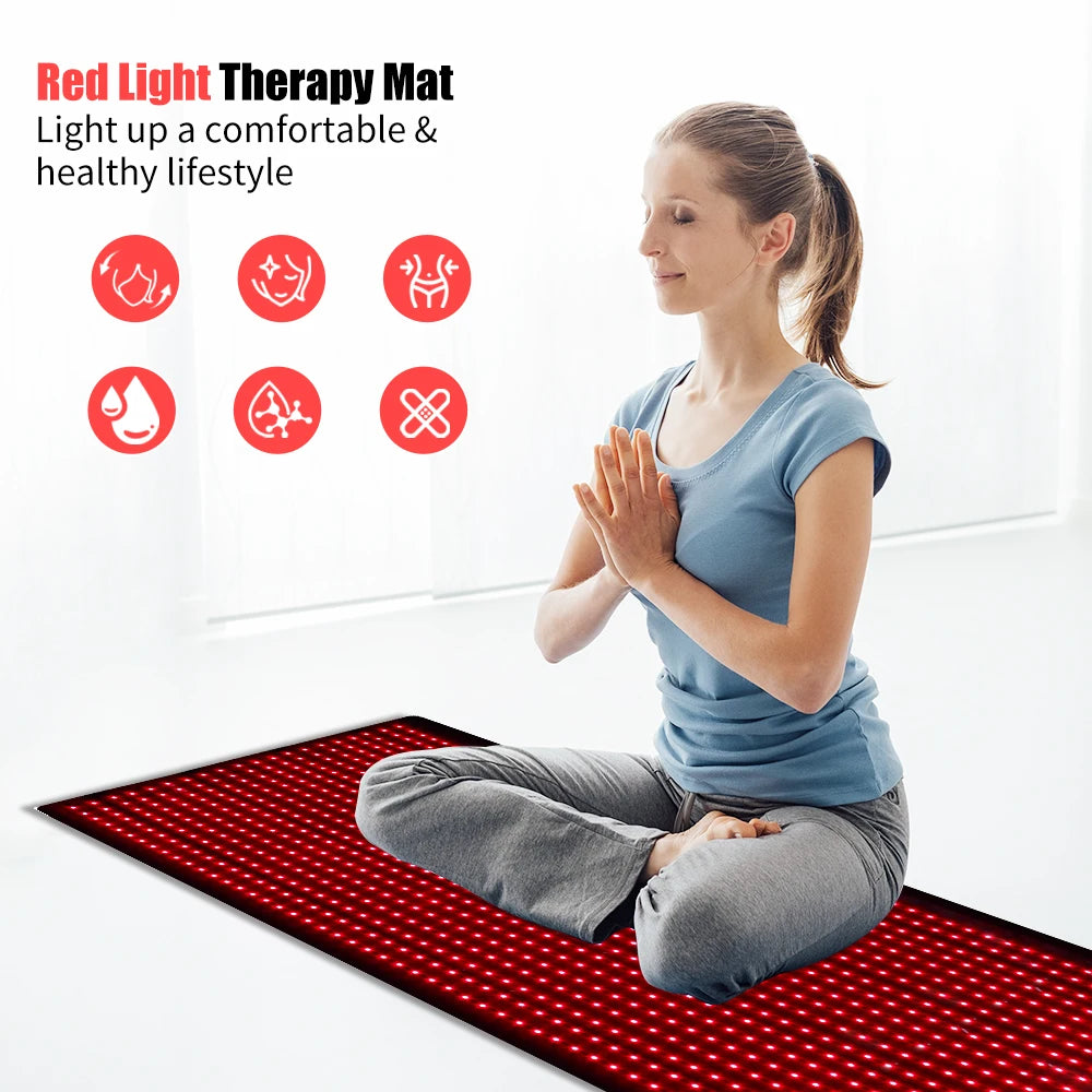 Electronic Full Body Red Light Mat 1280 LEDs Pain Relief