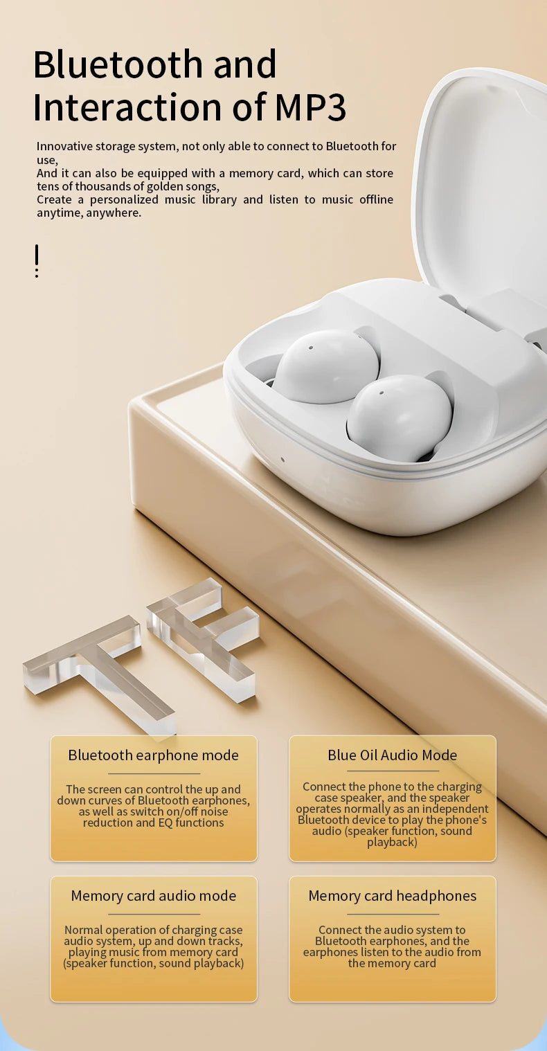 INMAS S09 Wireless Earbuds ANC Bluetooth Touch Control