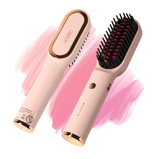 KIPOZI 1.25 Inch Thermal Brush Curling Iron Brush with LCD Display 16 Adjustable Temperatures Auto Shut Off