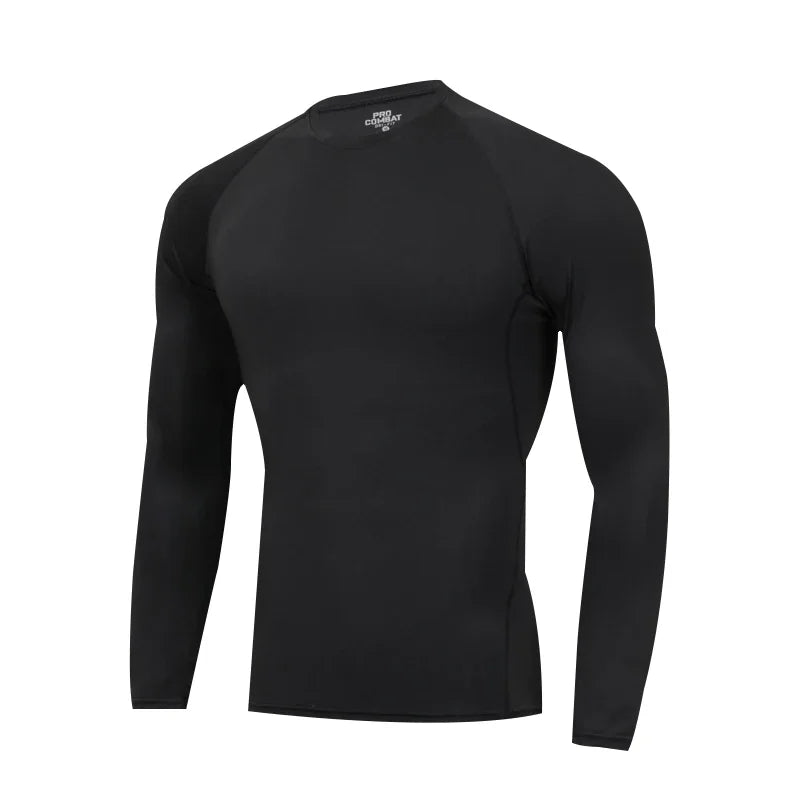 Fitness Clothes Tights Men's Quick Drying Long Sleeved Sports Underwear Suit Football Training Basketball Base Ski Four Seasons