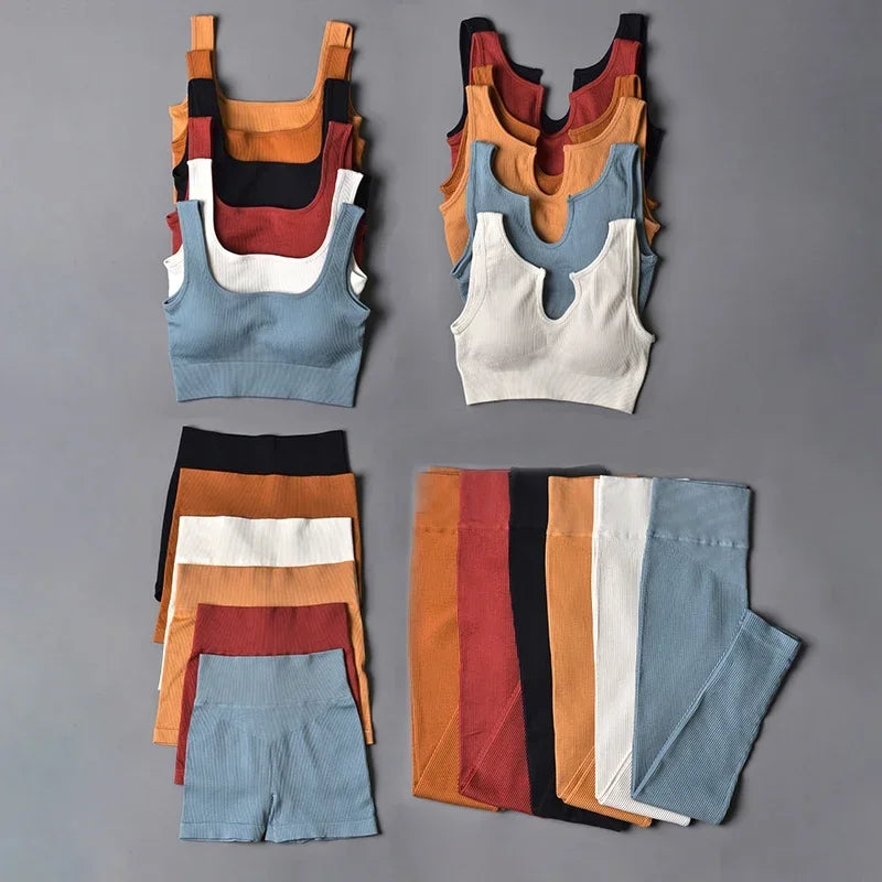 Jiniamour Seamless Sport Yoga Set For Women Fitness Wear