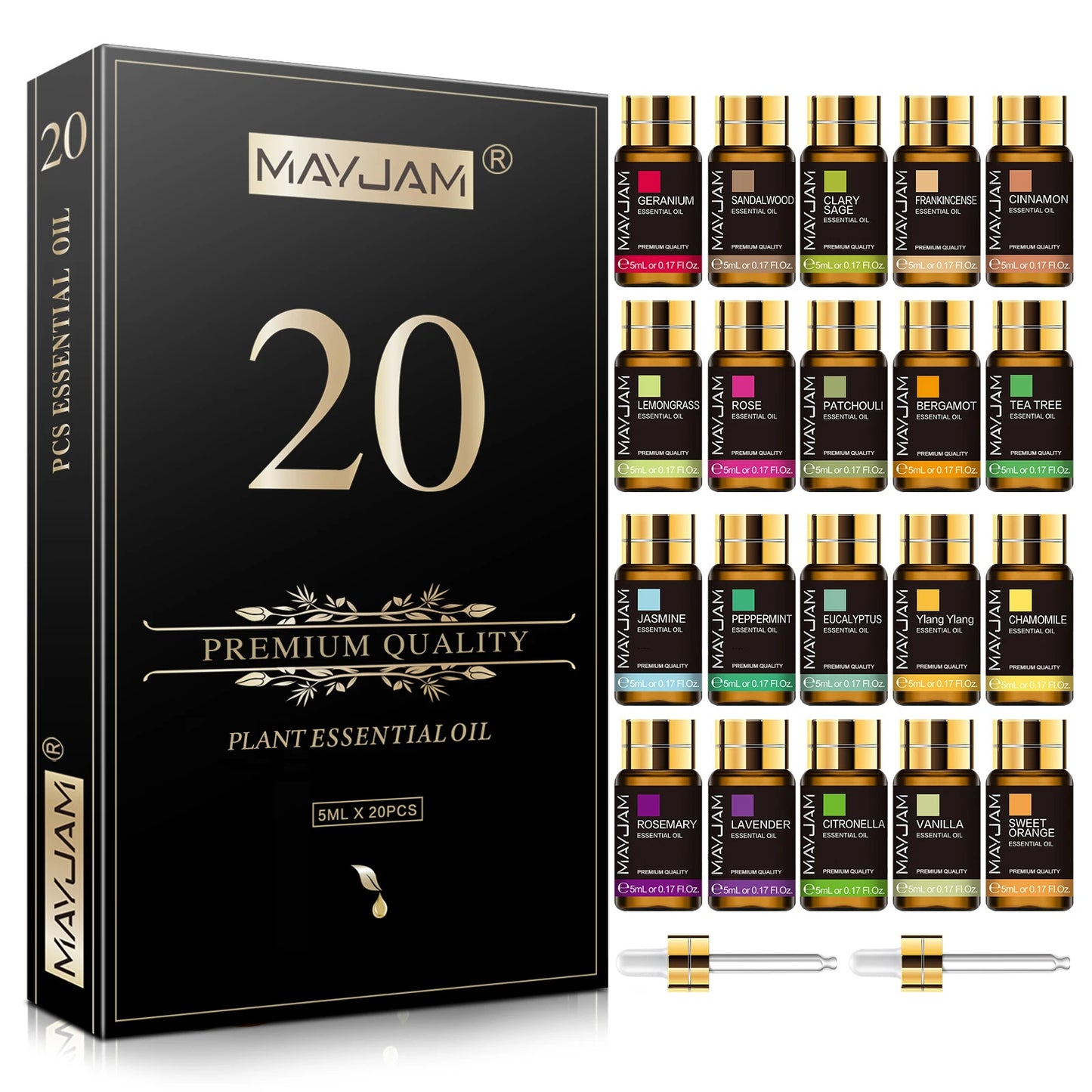 MAYJAM Essential Oils Kit 20 Fragrance Oils Set Variety Pack
