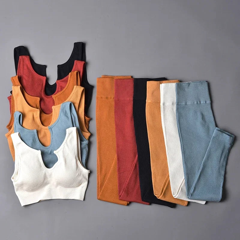 Jiniamour Seamless Sport Yoga Set For Women Fitness Wear