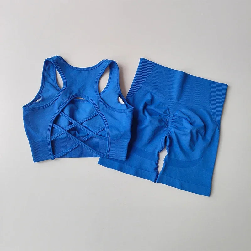 Skin Of Skin High Waist Fitness Set For Women Sport Bra