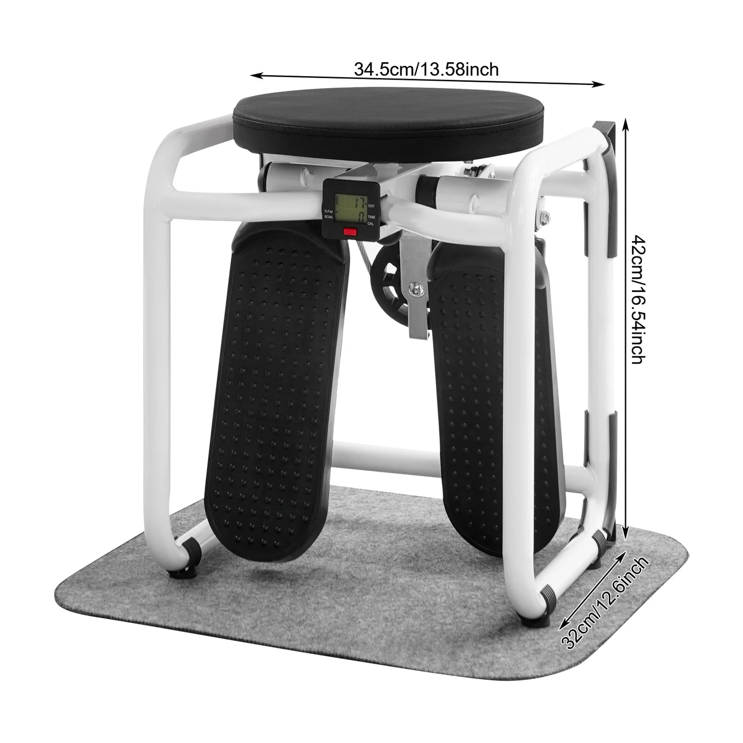 Multi Function Stepper With Seat Resistance Bands And LED Display